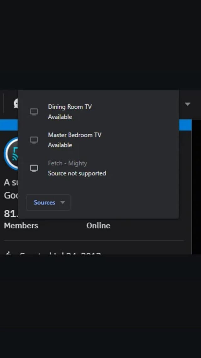 Chromecast device selection